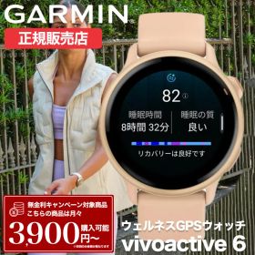 ガーミン スマートウォッチ 腕時計 GARMIN 時計 ガーミン腕時計 ガーミンスマートウォッチ メンズ レディース VIVOACTIVE 6 ヴィヴォアクティブ 010-02985-33 ピンク GPS ウォッチ スポーツ ランニング ジム トレーニング ロングバッテリー スイカ 決済 機能 人気 定番 防水
