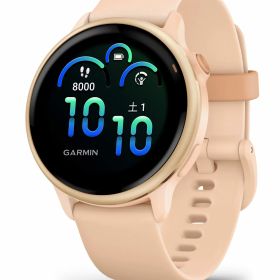 ガーミン vivoactive 6 Pink Dawn / P. Dawn Metallic 【Suica対応】スマートウォッチ 010-02985-33 [0100298533]【返品種別A】