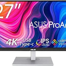 ASUS 4K モニター 27インチ PA279CV-J (無輝点交換保証/HDR/IPS/USB Type-C,DP,HDMI/高さ調整/回転/SRGB100%/Rec.709/Calman Verified/ProArt パレット搭載)