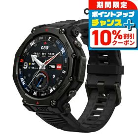＼10%OFFクーポン★GW限定／ アマズフィット T-Rex 3 Pro 充電式クオーツ スマートウォッチ ブランド メンズ レディース チタン Bluetooth 健康 Amazfit SP170078-C239 デジタル ブラック 黒