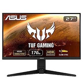 【中古】ASUS ゲーミングモニター TUF Gaming VG27AQL1A 27インチ/WQHD/IPS/170Hz/1ms/HDR/PS5/NVIDIA ULMB/DP,HDMIx2/