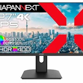 【中古】【未使用】JAPANNEXT 27インチ IPSパネル搭載 4K(3840x2160)解像度 液晶モニター JN-i27U HDMI DP sRGB:100% DCI-P3:95% HDR400相当 【2年保証】