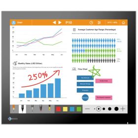 EIZO FDS1783T-FGY DuraVision タッチ対応17型スクエア液晶ディスプレイ(1280x1024/DP/HDMI/セレーングレイ)
