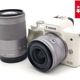 【中古】 【並品】 キヤノン EOS Kiss M ダブルズームキット ホワイト