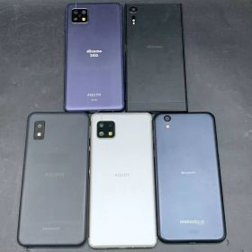 5点おまとめ シャープ製 スマートフォン AQUOSアクオス sense5G/XPERIA SO-03J/Android One（アンドロイド ワン）/AQUOS SH-53A他アンドロイドスマホ 全点動作未確認ジャンク品
