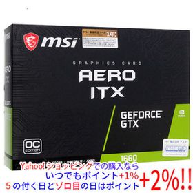 【中古】MSI製グラボ GeForce GTX 1660 AERO ITX 6G OC PCIExp 6GB 元箱あり
