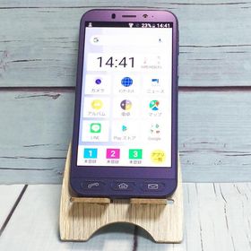 Softbank SHARP シンプルスマホ4 704SH ネイビー 本体 白ロム SIMロック解除済み SIMフリー 美品 A602299