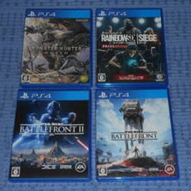 PS4ソフト4本セット STAR WARS BATTLEFRONT II(スターウォーズ バトルフロントⅡ) モンスターハンター:ワールド レインボーシックス シージ