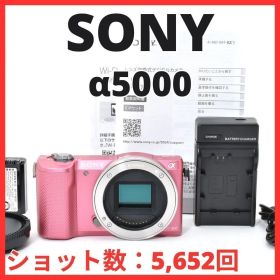 L11[7133]14 ソニー SONY α5000 ボディ ILCE-5000 ピンク 【ショット数 5，652回】