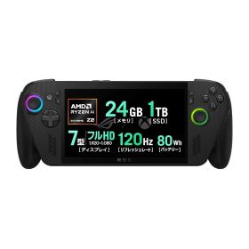 ASUS ゲーミングPC ROG Xbox Ally X RC73XA 7インチ Ryzen AI Z2 Extreme メモリ 24GB SSD 1TB リフレッシュレート120Hz Windows11 バッテリー駆動22.3時間 ポータブル 重量715g ブラック RC73XA-Z2E24G1T