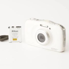 ニコン Nikon COOLPIX S33 ホワイト 防水耐衝撃 コンパクトデジタルカメラ