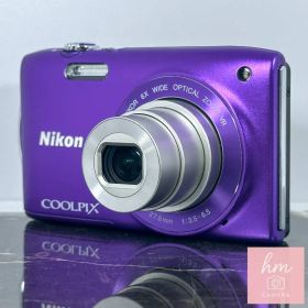 【美品】Nikon COOLPIX S3300 ラベンダーパープル 1600万画素 6倍ズーム 26mm広角 手ブレ補正 HD動画 スリムコンパクトデジタルカメラ
