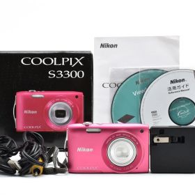 ■ 美品 ■ ニコン Nikon COOLPIX S3300 ストロベリーピンク 《動作確認済・付属品多数》 コンパクト デジタル カメラ #A1080