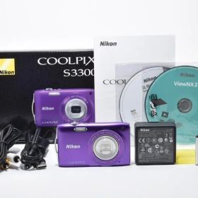 【美品・返品保証】 ニコン Nikon COOLPIX S3300 パープル