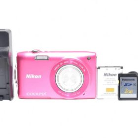 美品 ニコン Nikon COOLPIX S3300 ピンク 1624