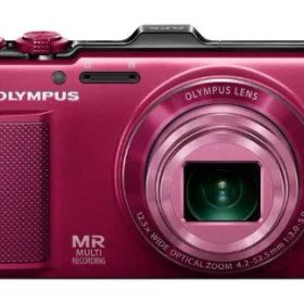 【中古】「非常に良い（無料延長保証）」OLYMPUS デジタルカメラ SH-25MR レッド iHSテクノロジー GPS・電子コンパス内蔵 1600万画素 裏面照射型CMOS 光学12.5倍ズーム DUAL IS ハイビ