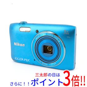【１日と三太郎の日はポイント３倍！！】【中古】送料無料 Nikon製 デジカメ COOLPIX S3600 ブルー/2005万画素 訳あり