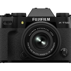 富士フイルム FUJIFILM X-T50 XC15-45mm レンズキット 日英2言語設定モデル ブラック FUJINON フジノン Xマウント ミラーレス 4K 手ブレ補正