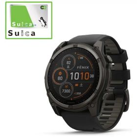GARMIN｜ガーミン fenix 8（フェニックス 8）Sapphire Dual Power 51mm GPSスマートウォッチ Ti Carbon Gray DLC / Black 010-02907-50【Suica対応】