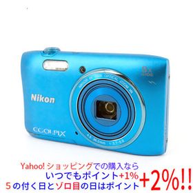 【中古】Nikon製 デジカメ COOLPIX S3600 ブルー/2005万画素 訳あり