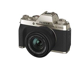 富士フイルム(FUJIFILM) ミラーレス一眼カメラ X-T200レンズキット シャンパンゴールド X-T200LK-G