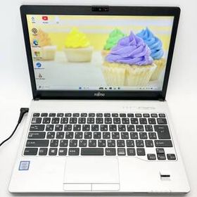 ★コンパクト13.3型★7世代Core-i5 メモリ8GB SSD フルHD DVD カメラ Wi-Fi 指紋認証 ノートパソコン 富士通 LIFEBOOK S937/T FMVS11001 H