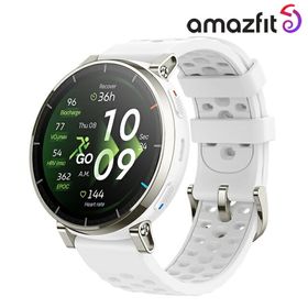 アマズフィット(Amazfit)の【新品】アマズフィット Amazfit 腕時計 ユニセックス SP170082-C249 アクティブ 3 プレミアム Active 3 Premium 充電式クォーツ ブラックxホワイト デジタル表示(腕時計)
