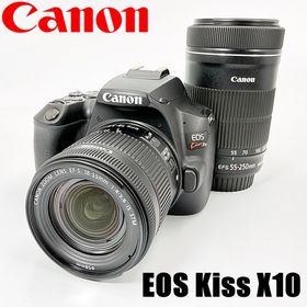 キヤノン(Canon)のキヤノン CANON EOS Kiss X10 ダブルズームキット ブラック 一眼レフ カメラ 中古(デジタル一眼)