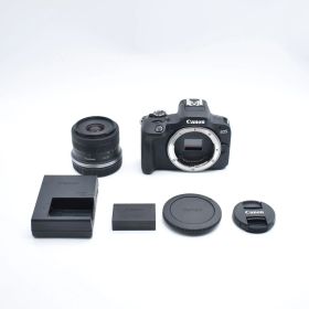 B#11519 Canon ミラーレス一眼カメラ EOS R100 標準ズームレンズキット(RF-S18-45) ブラック/APS-C/約356g EOSR100-1845ISSTMLK