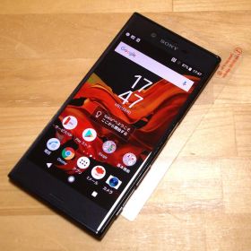 ほぼ無傷XPERIA XZ SOV34(K)液晶保護ガラス付 SIMロック解除済