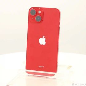 【中古】Apple(アップル) iPhone14 128GB プロダクトレッド MPV93J／A SIMフリー 【198-ud】