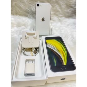 アイフォーン(iPhone)のiphone SE 第2世代 ホワイト128GB 国内版 SIMフリー「箱付き」(スマートフォン本体)