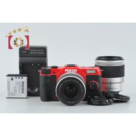 【中古】PENTAX ペンタックス Q10 ダブルズームレンズキット レッド シャッター回数僅少