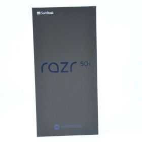 【液晶美品】SIMフリー Softbank motorola razr 50s 256GB コアラグレイ