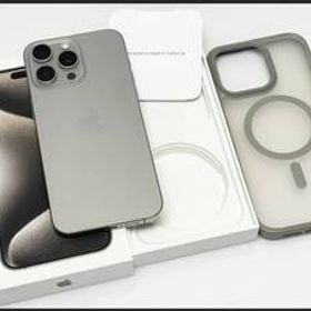 美品 iPhone15 Pro 256GB ナチュラルチタニウム MU6R3J/A SIMフリー バッテリー状態 84% 領収書可