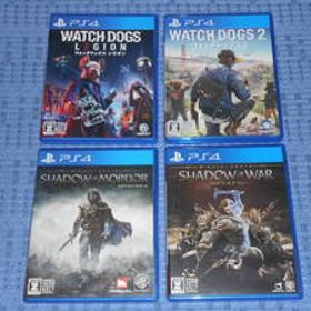 PS4ソフト4本セット シャドウ・オブ・モルドール シャドウ・オブ・ウォー ウォッチドッグス2 ウォッチドッグス レギオン WATCH DOGS LEGION