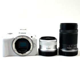 キヤノン Canon EOS R50 ダブルズームキット ホワイト デジタル ミラーレス 一眼カメラ 中古