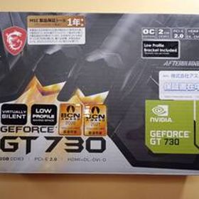 【未使用品】MSI NVIDIA GeForce GT 730 N730K-2GD3H/LPV1 DDR3 2GB HDMI VGA DVI ロープロファイル対応