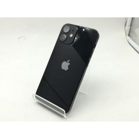 【中古】Apple SoftBank 【SIMロック解除済み】 iPhone 12 mini 64GB ブラック MGA03J/A【広島】保証期間１ヶ月【ランクC】