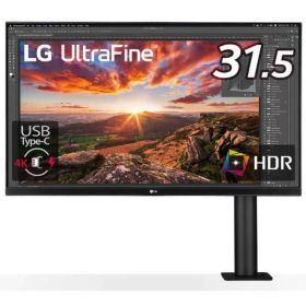 LG Electronics Japan [32UN880K-B] 31.5インチ エルゴアームスタンド 液晶ディスプレイ(3840x2160/IPS/アンチグレア/HDMIx2/DP/TypeC(PD60W)/スピーカー/チルト/スイベル/高さ調整/ピボット/3年保証)