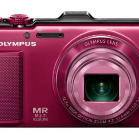 【中古】OLYMPUS デジタルカメラ SH-25MR レッド iHSテクノロジー GPS・電子コンパス内蔵 1600万画素 裏面照射型CMOS 光学12.5倍ズーム DUAL IS ハイビジョンムービー 3.0型タッチ