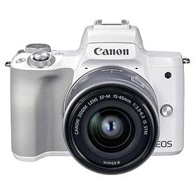 【中古】(非常に良い)Canon ミラーレス一眼カメラ EOS Kiss M2 標準ズームレンズキット ホワイト KISSM2WH-1545