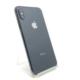 【全額返金保証】【最速発送】 iPhone X 64GB スペースグレイ au 白ロム 動作確認済 70%