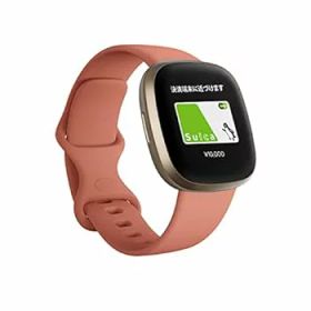 【中古】Suica対応Fitbit Versa 3 スマートウォッチ ピンククレイ 6日間以上のバッテリーライフAlexa搭載GPS搭載