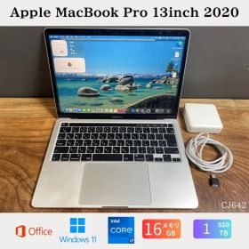 ［良品］Apple MacBook Pro 13インチ 2020/ Intel Core i7 / メモリ16GB / SSD 1TB / Windows 11 / Office 2024 / CJ642