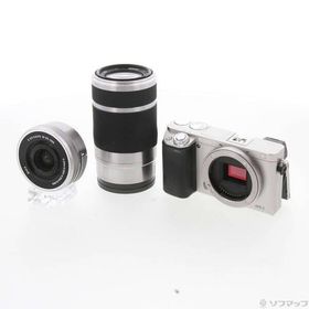 〔中古〕SONY(ソニー) α6000 ダブルズームレンズキット シルバー ILCE-6000Y〔258-ud〕