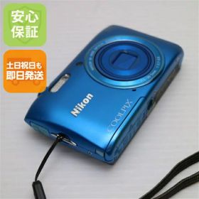 【中古】 美品 COOLPIX S3600 コバルトブルー 安心保証 即日発送 デジカメ ニコン 本体 土日祝発送OK