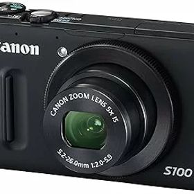 【中古】【良い】Canon デジタルカメラ PowerShot S100 ブラック PSS100(BK) 1210万画素 広角24mm 光学5倍ズーム 3.0型TFT液晶カラーモニター