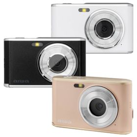 【aiwa公式】コンデジ コンパクトデジタルカメラ 自撮り 軽量 旅行 aiwa cam DCB 1,300万画素CMOSセンサー 2.8インチIPS 電子手ブレ補正 オートフォーカス 4倍デジタルズームタイムラプスなど多彩な撮影モード 型番：JA4-DCM0001-D