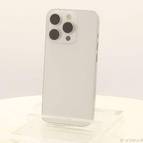 〔中古〕Apple(アップル) iPhone15 Pro 128GB ホワイトチタニウム MTU83J／A SIMフリー〔349-ud〕
